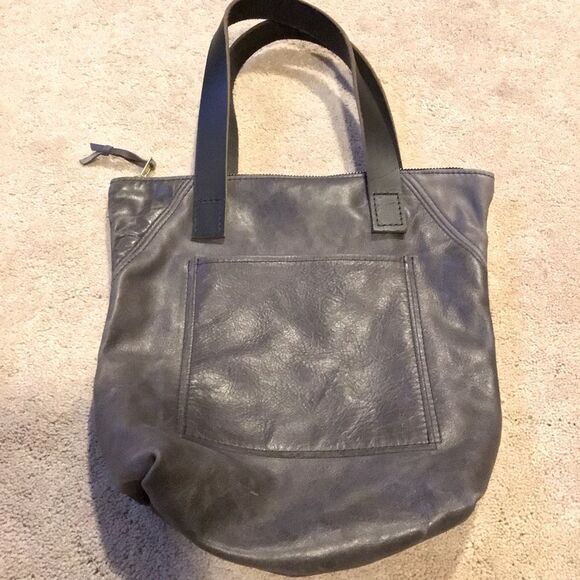 C.A.S. Handmade Handbags - C.A.S. Handmade in USA Gray Full Grain Leather Tote Bag